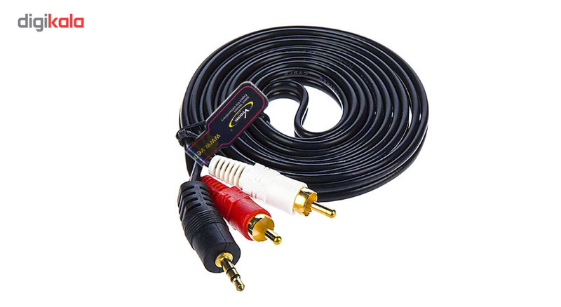 کابل تبدیل جک 3.5 میلی متری به دو RCA ونوس مدل 1AUX طول 1.5 متر