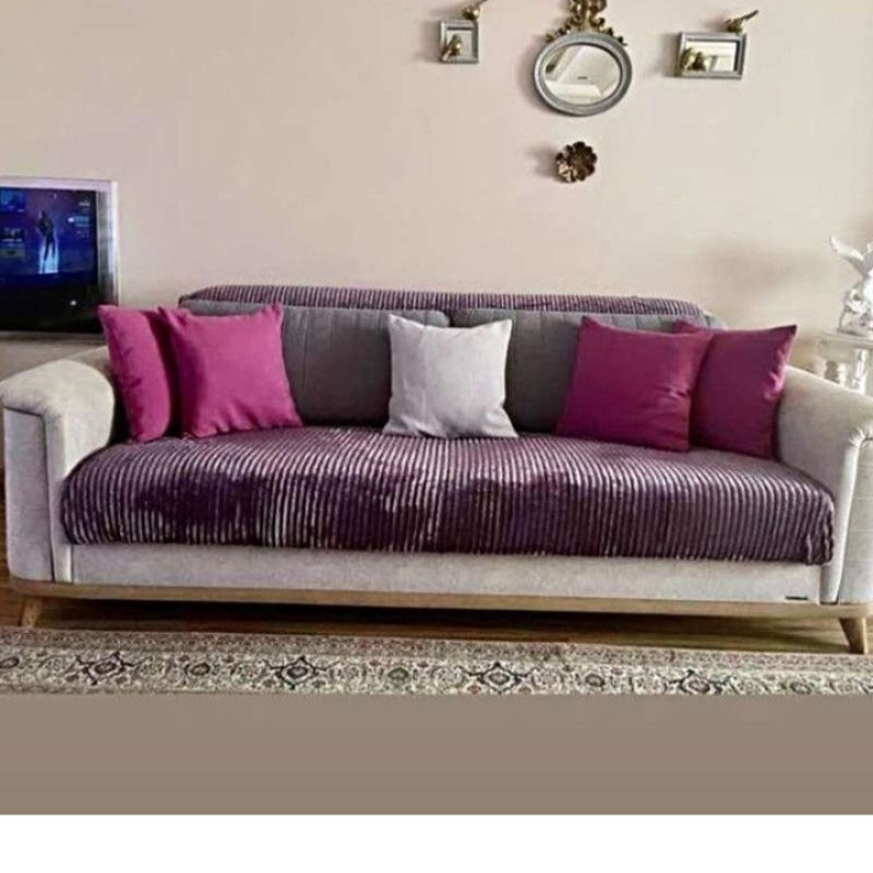 شال مبل طرح پلیسه سایز 160×220 سانتیمتر