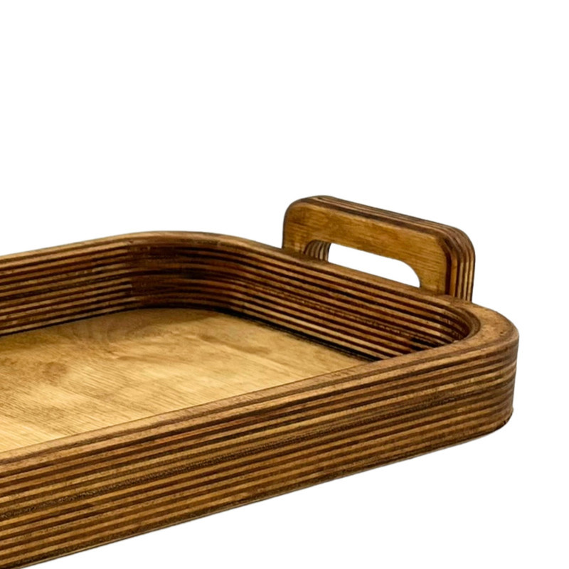 سینی مدل دسته دار چوبی کد SN05S مجموعه 3 عددی