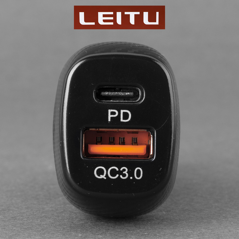 شارژر فندکی  لیتو مدل LC-C22 20W به همراه کابل تبدیل لایتنینگ