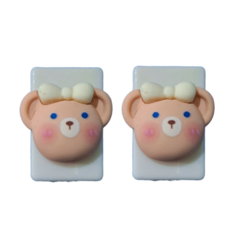 محافظ کابل شارژ و هندزفری طرح خرس مدل Bearhead11 بسته سه عددی