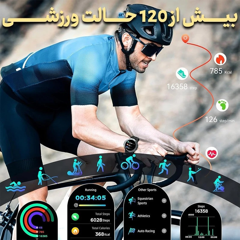 ساعت هوشمند 1.52 اینچی مدل C29 به همراه بند سیلیکونی