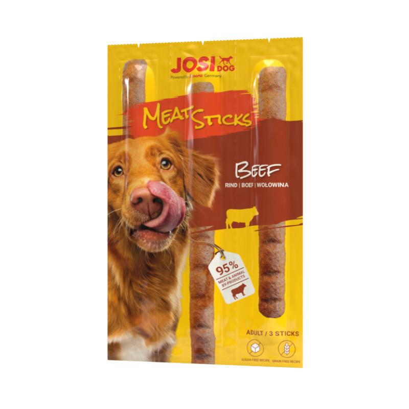 تشویقی سگ جوسرا مدل مدادی با طعم گوشت گاو Josidog Meat Sticks With Beef بسته 3 عددی