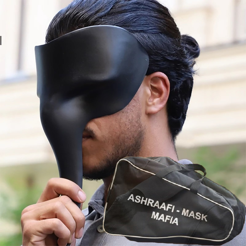 ماسک ایفای نقش اشرافی به همراه کیف مدل مافیا ماموت بسته 12 عددی