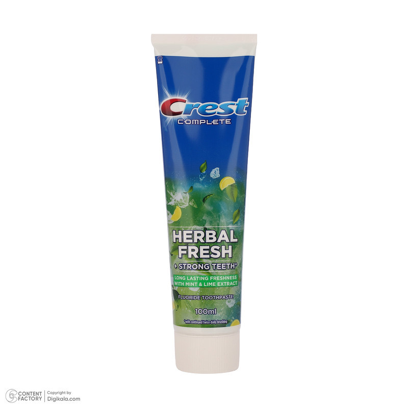 خمیر دندان کاهش دهنده پلاک دندان کرست مدل HERBAL FRESH حجم 100 میلی‌لیتر