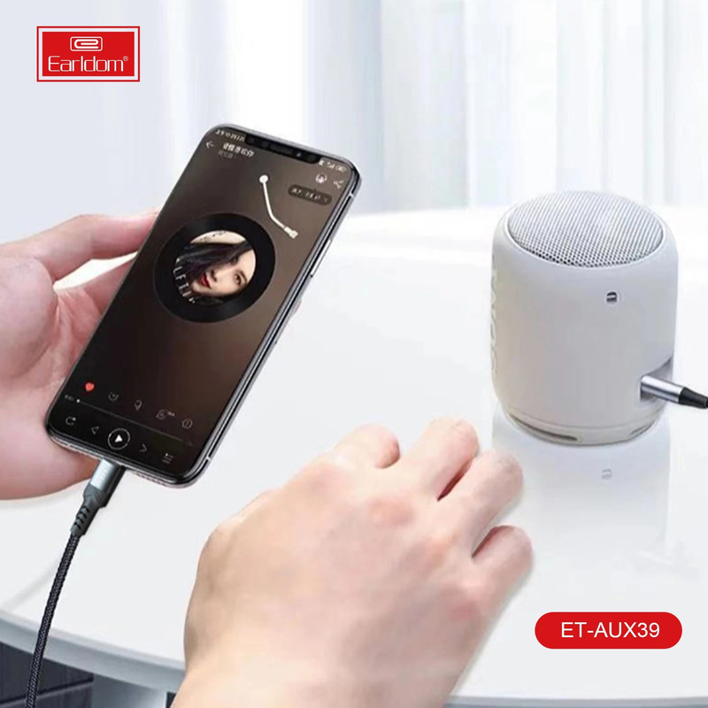 کابل تبدیل AUX به لایتنینگ ارلدام مدل ET-AUX39 طول 1 متر