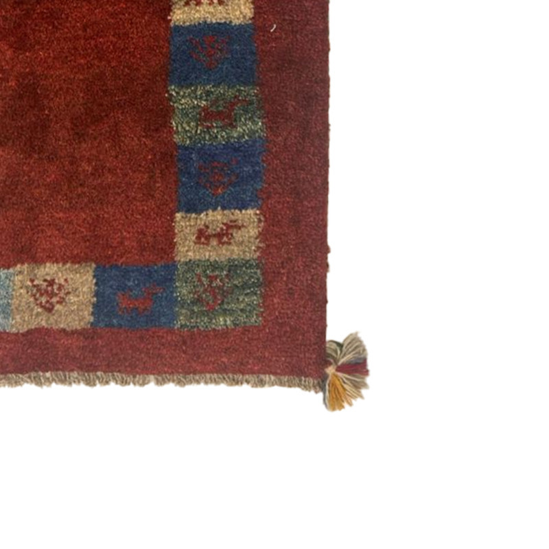 گبه دستباف نیم متری مدل بافت قشقای شیراز کد NKP-sgp56