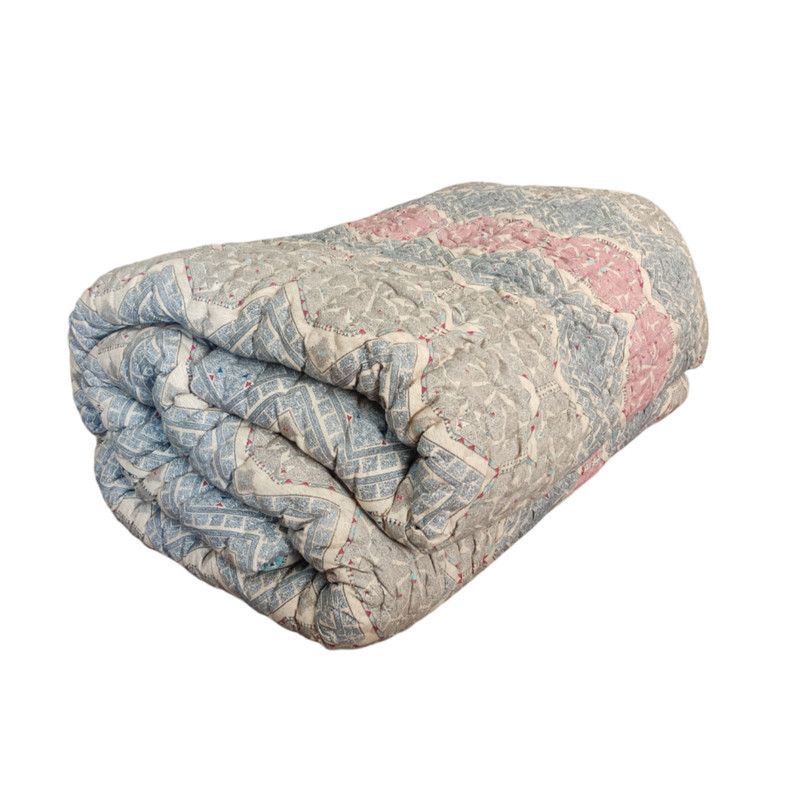 لحاف کرسی مدل دست دوز طرح لوزی سایز 350×350 سانتی متر