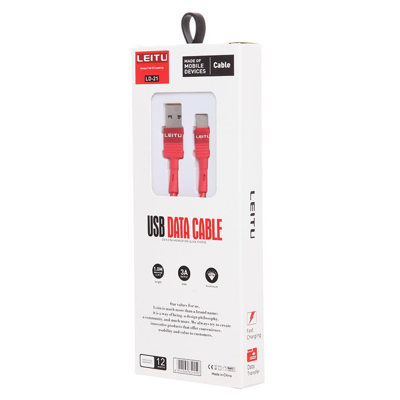 کابل تبدیل USB به لایتنینگ لیتو مدل LD-21 طول 1 متر