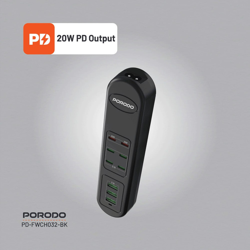 شارژر رومیزی 50وات پرودو مدل 50W Multi-Port USB Charging HUB