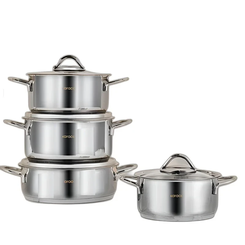 سرویس قابلمه استیل 8 پارچه کاراجا مدل Sakura Powersteel 316