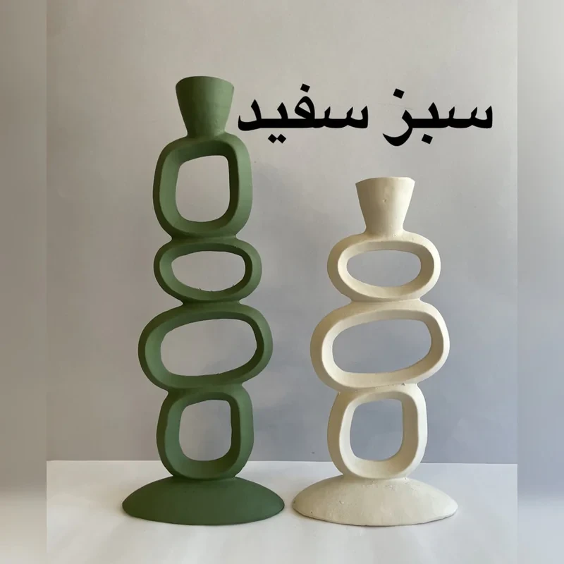 جاشمعی مدل زنجیری مناسب شمع استوانه ای مجموعه 2 عددی