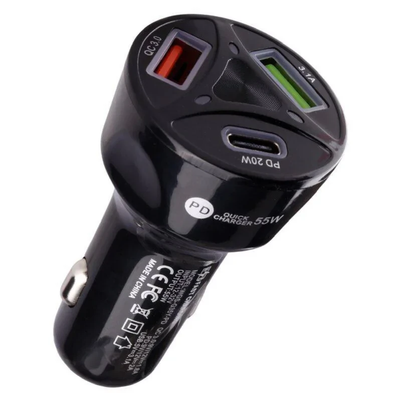 شارژر فندکی 55 وات پی دی مدل FAST CHARGER 55W