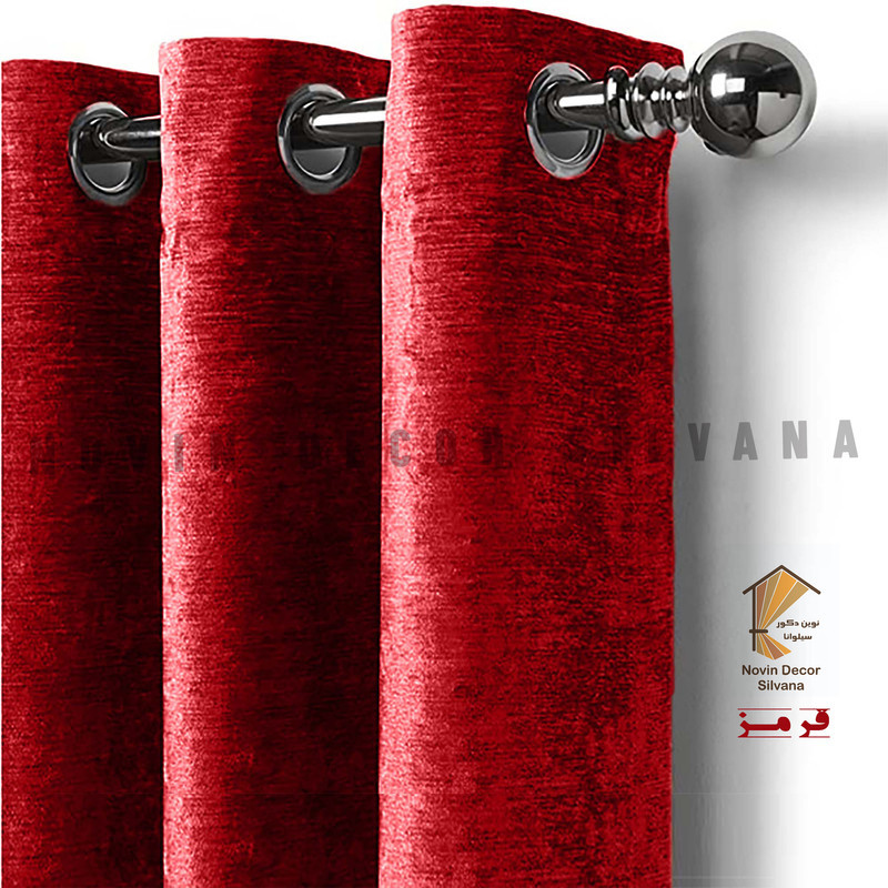 پرده نوین دکور سیلوانا مدل مخمل شانل 280  سایز 280x280 سانتی‌متر