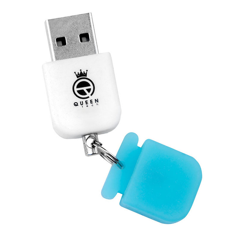 فلش مموری کوئین تک مدل ROOT ظرفیت 64 گیگابایت با رابط USB 2.0 و سرعت خواندن 25 مگابایت بر ثانیه، طراحی درپوش‌دار و بند آویز، سازگار با تمام سیستم‌عامل‌ها و دستگاه‌های مختلف