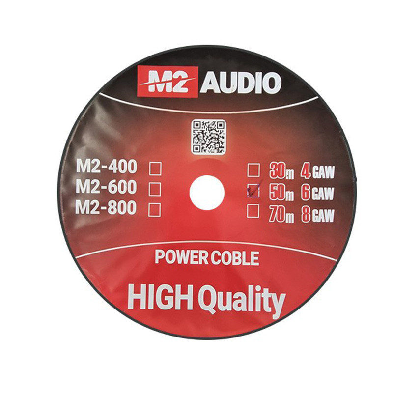 کابل برق 6 گیج خودرو ام تو آدیو مدل M2-600