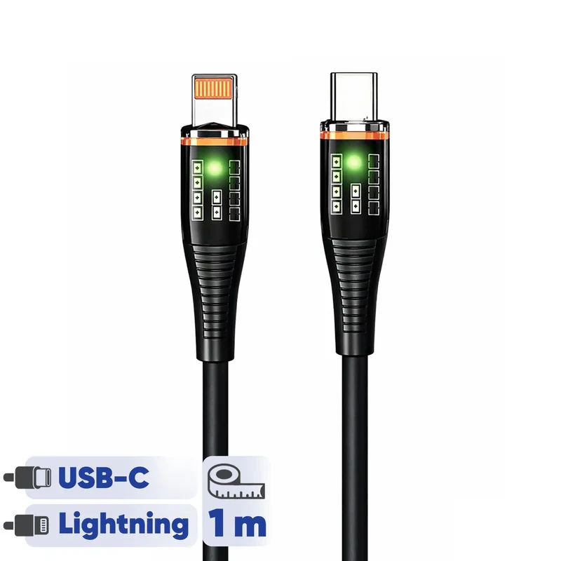 کابل تبدیل UsB-C به لایتنینگ فرست یو مدل Co25-LED طول 1 متر