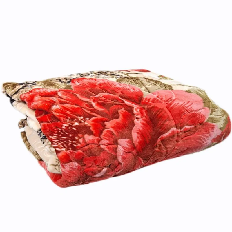 پتو 2 نفره شادیلون مدل گل برجسته طرح طبیعت سایز 230x200 سانتی‌متر