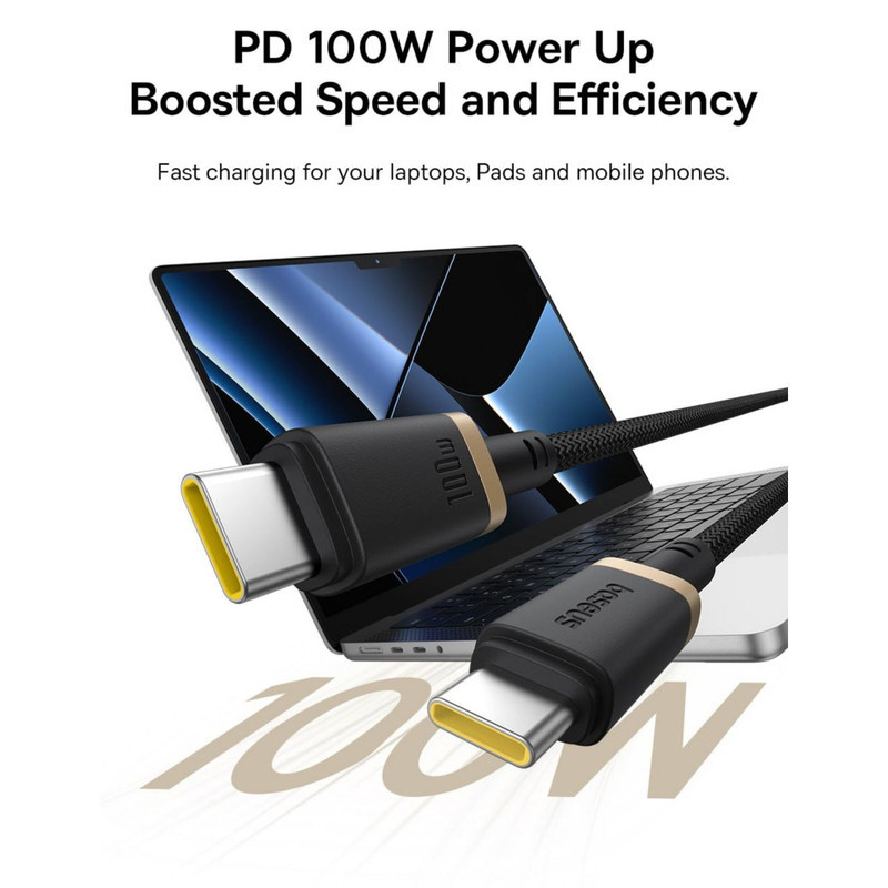 کابل USB-C بیسوس مدل Dura Series 100W طول 2 متر