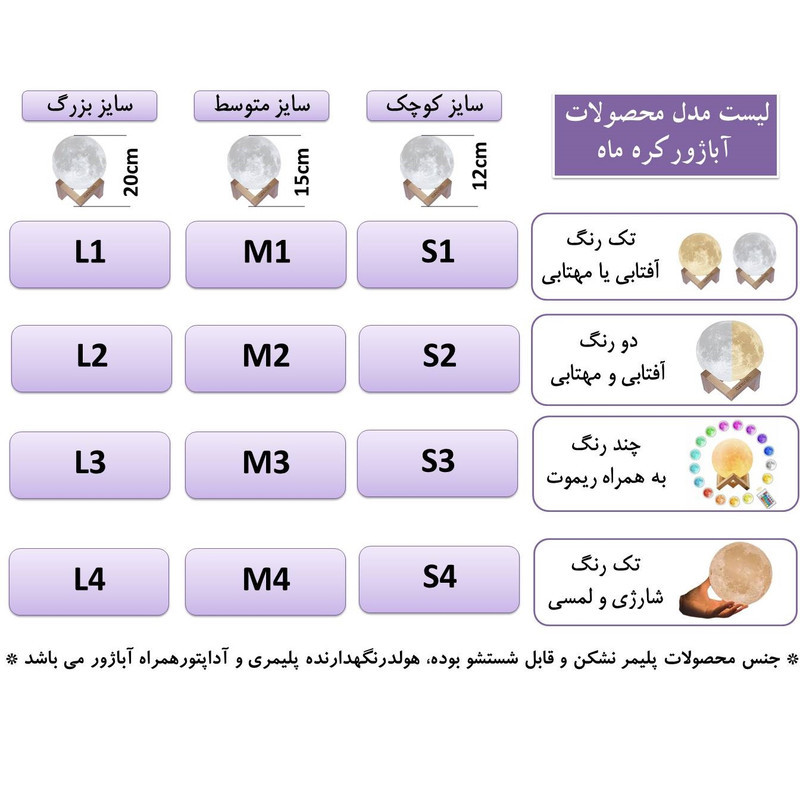 آباژور رومیزی مدل S1