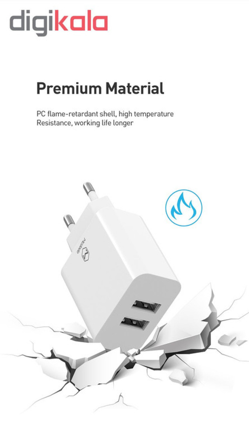شارژر دیواری مک دودو مدل CH-6721 به همراه کابل تبدیل USB-C