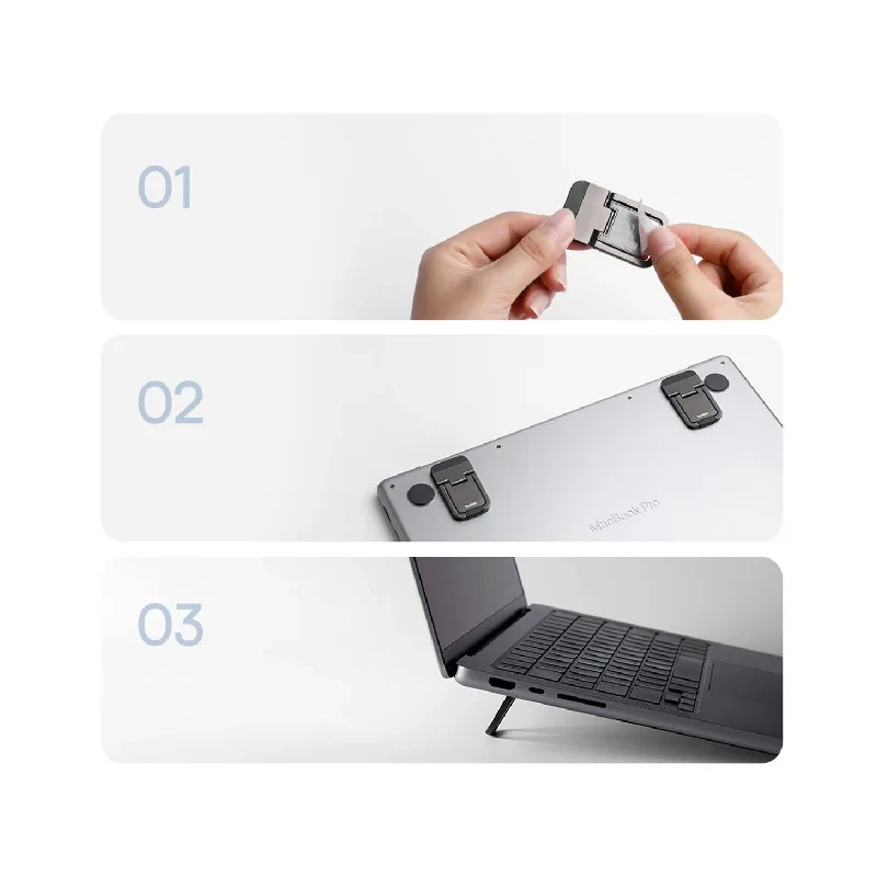 پایه نگهدارنده لپ تاپ باسئوس مدل Slim Laptop Kickstand LUZC000013 بسته 2 عددی