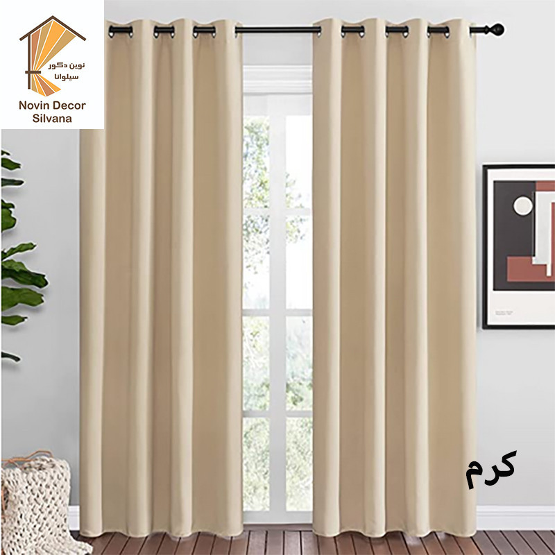 پرده نوین دکور سیلوانا مدل کتان 28 سایز 280 × 140 سانتی متر