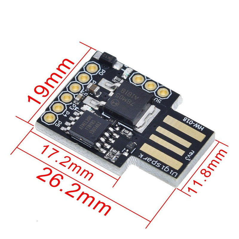 برد راه انداز میکروکنترلر مدل ATtiny85 - Digispark