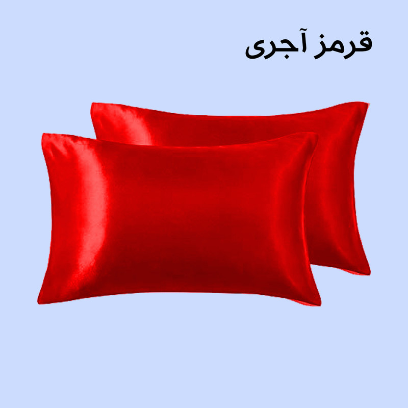 رو بالشی صمیم مدل ساتن ابریشمی بسته 2 عددی