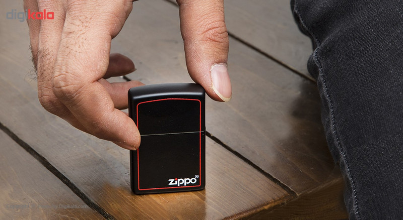 فندک زیپو مدل Black and Red کد 218ZB