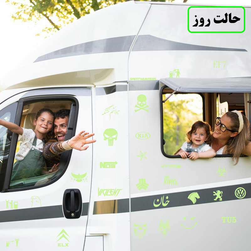 برچسب بدنه خودرو مدل شب تاب طرح روح سوار کدCK