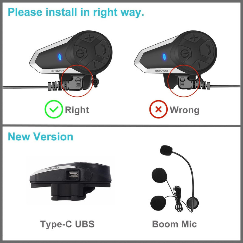 هدست کلاه کاسکت بتویی مدل BT-S3
