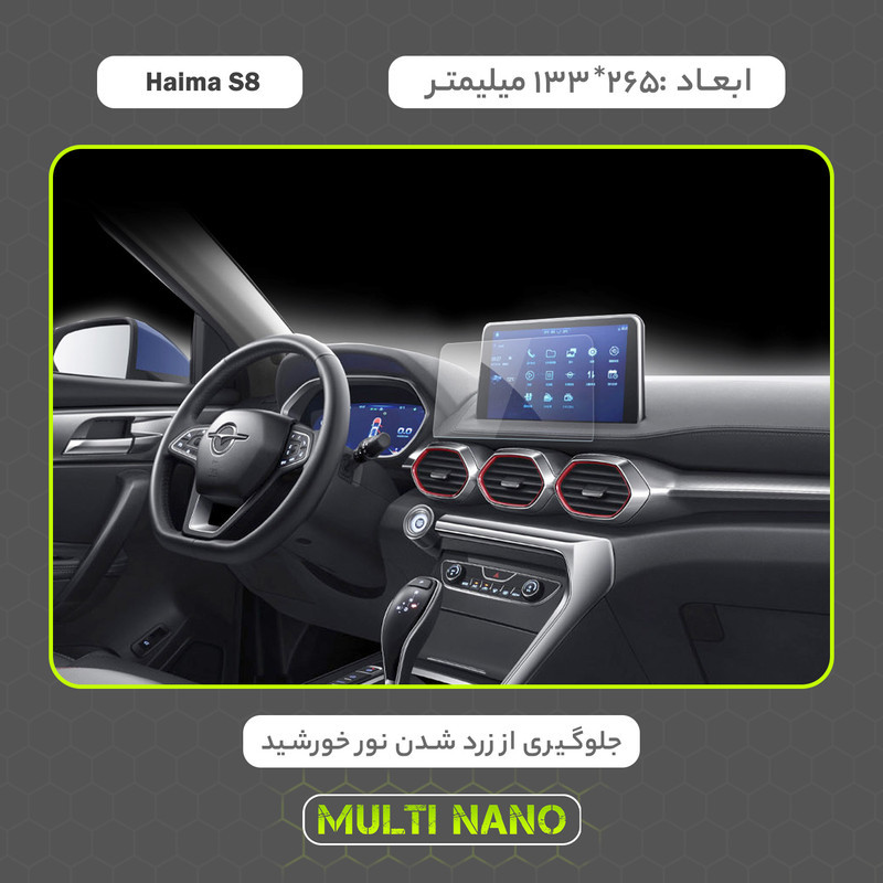 محافظ صفحه نمایش خودرو مولتی نانو مدل X-S2N مناسب برای هایما S8 بسته دو عددی