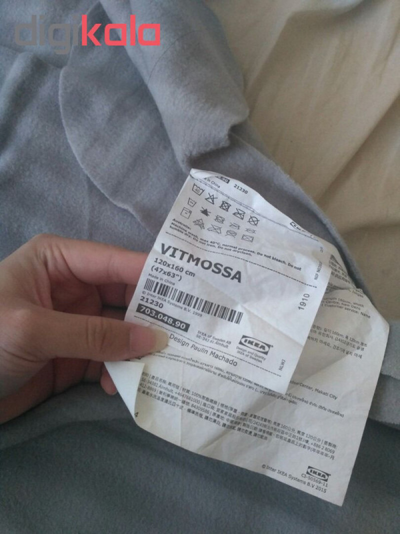 پتو مسافرتی ایکیا مدل VITMOSSA سایز 120×160 سانتیمتر