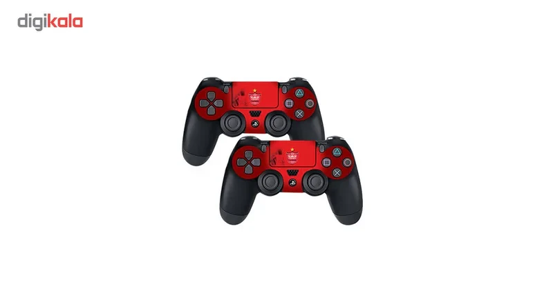 برچسب افقی پلی استیشن 4 فت گراسیپا طرح Red 2