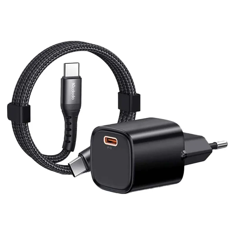 شارژر دیواری 30 وات مک دودو مدل Nano 30 mini به همراه کابل USB-C