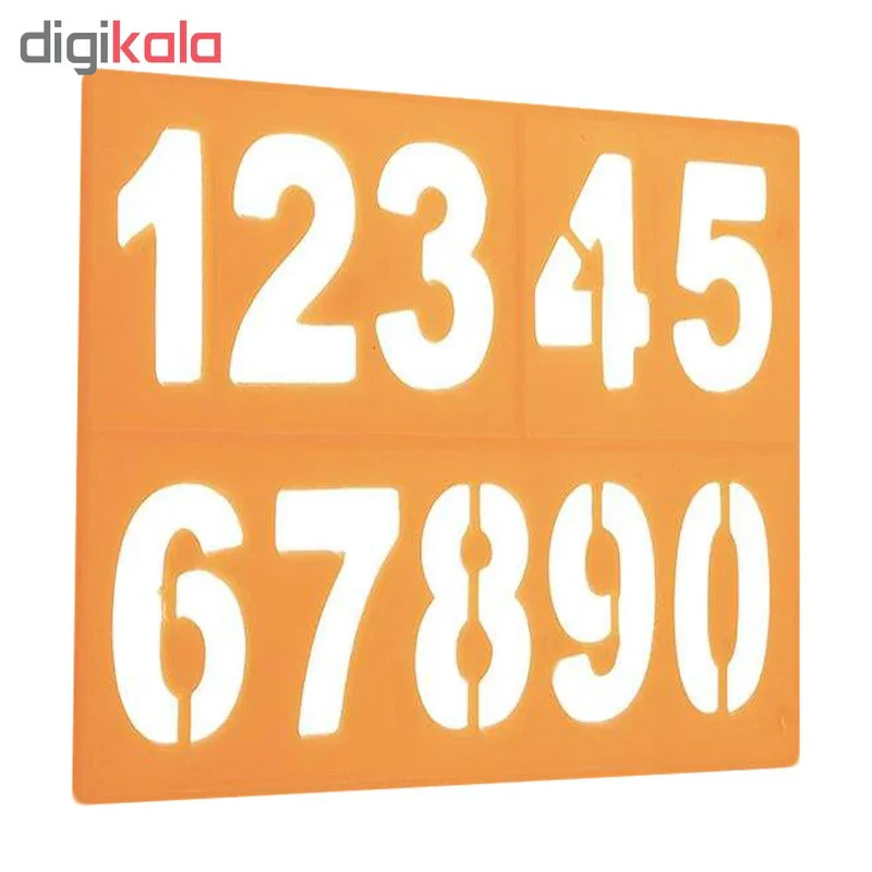 شابلون طرح حروف و اعداد فارسی و انگلیسی کد 799 مجموعه 8 عددی