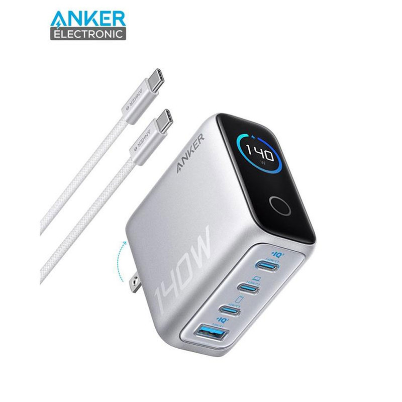 شارژر دیواری 140 وات انکر مدل A2697 به همراه کابل USB-C به طول 1.5 متر