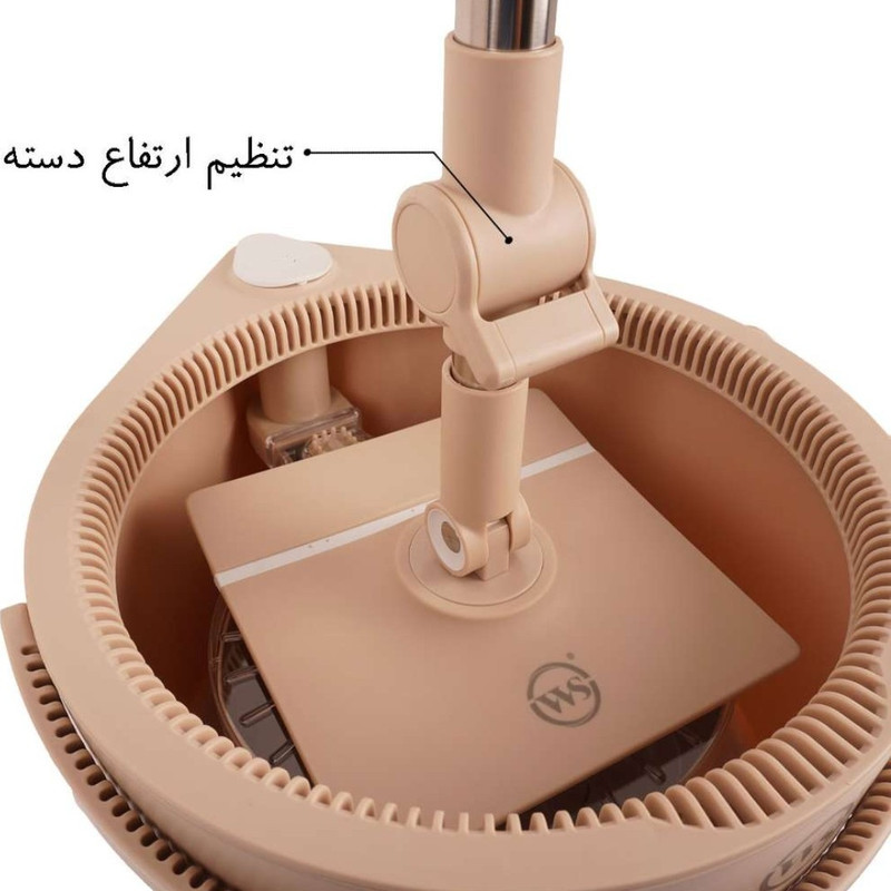 ست سطل و زمین شوی دبلیو اِس مدل چرخشی دو مخزن اشکی کد HS200