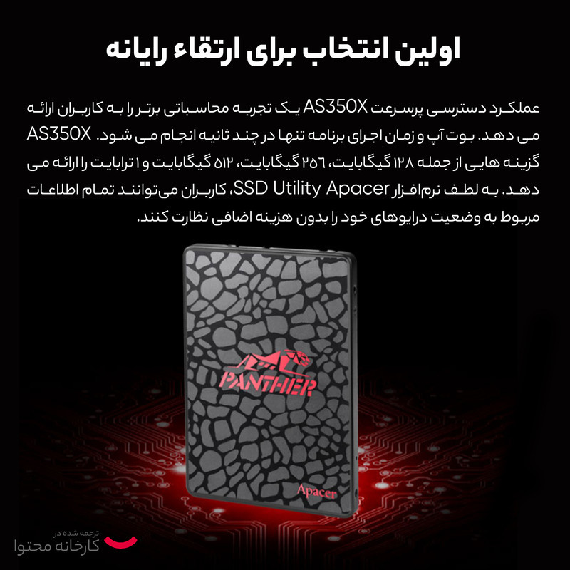 اس اس دی اینترنال اپیسر مدل AS350 PANTHER ظرفیت 128گیگابایت