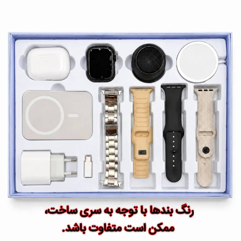 ساعت هوشمند ۴۹ میلی متری اکپو مدل D18 با بند سیلیکونی به همراه هدفون بلوتوثی
