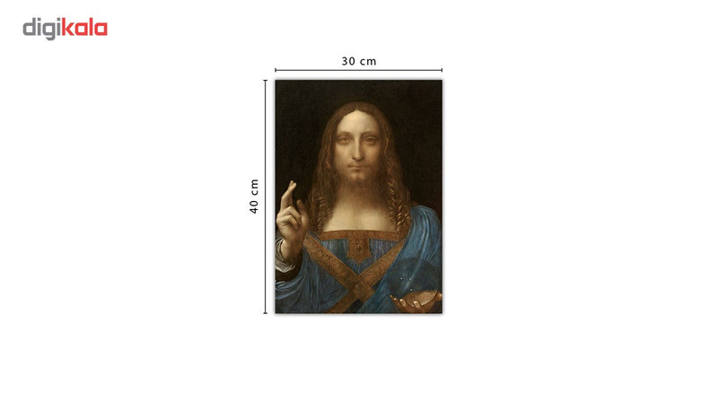 تابلو شاسی ونسونی طرح Jesus De Leonardo Da Vinci سایز 30x40 سانتی متر
