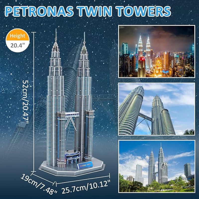 ساختنی سه بعدی مدل Petronas Towers کد 2803-A