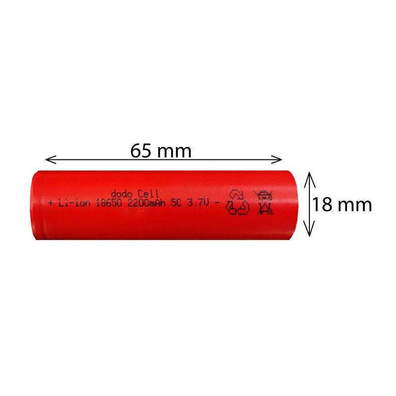 باتری لیتیوم یون قابل شارژ مدل HP-18650-5C ظرفیت 2200 میلی آمپرساعت بسته 4 عددی