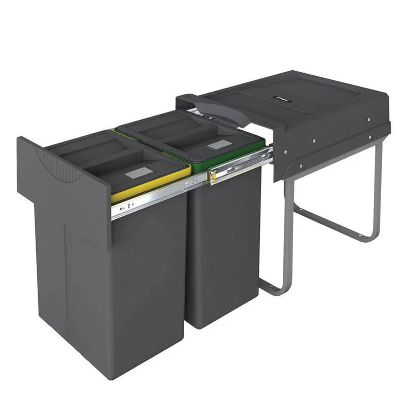 سطل زباله کابینتی پلاتین مدل 3653 گنجایش 40 لیتر