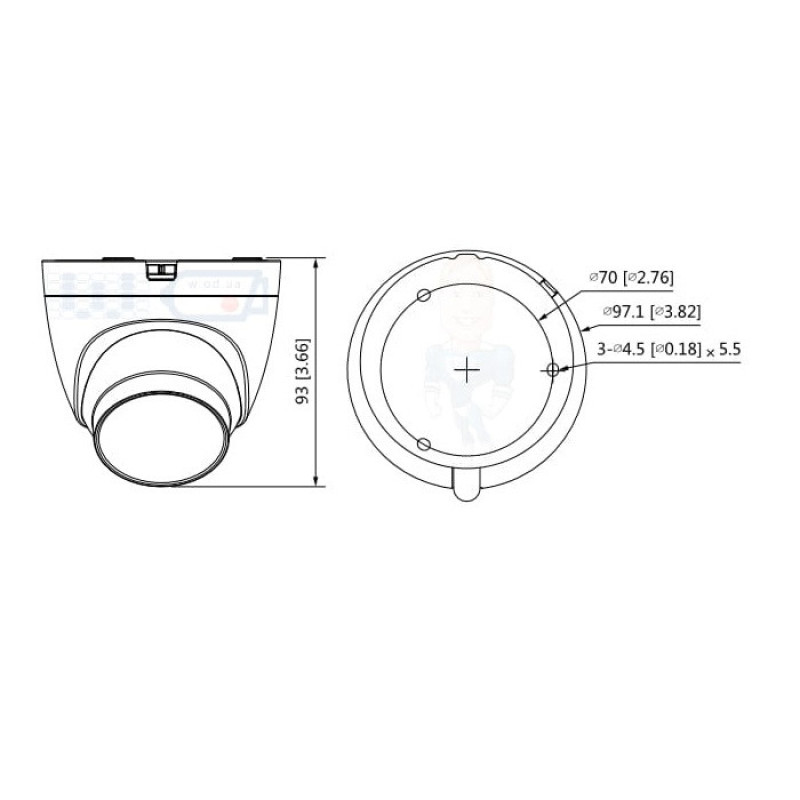 دوربین مداربسته آنالوگ داهوا مدل HAC-HDW1200TRQ-A