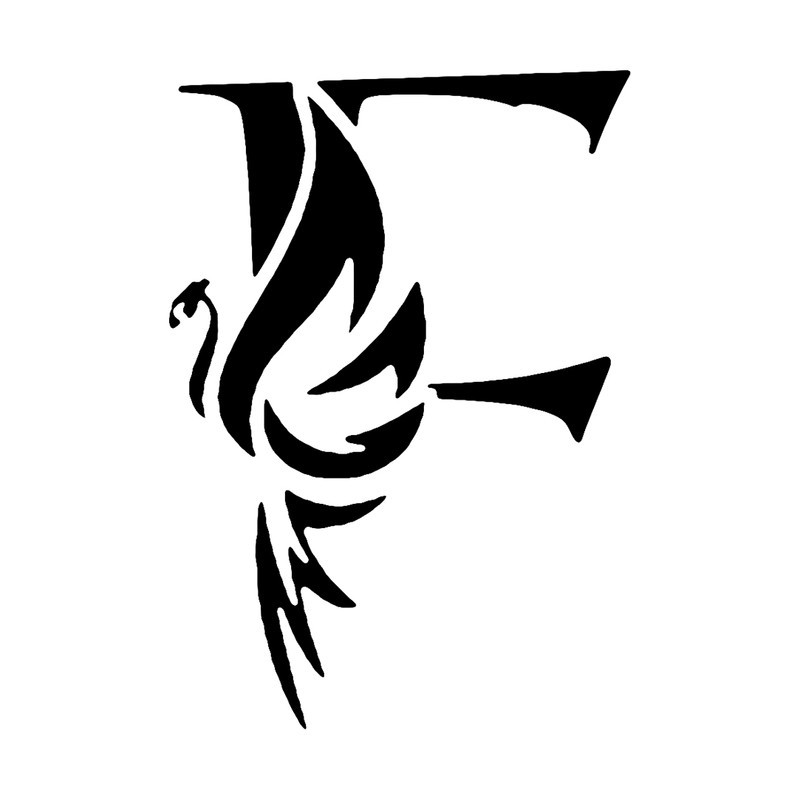شابلون باتیس آرت طرح حرف F کد 841