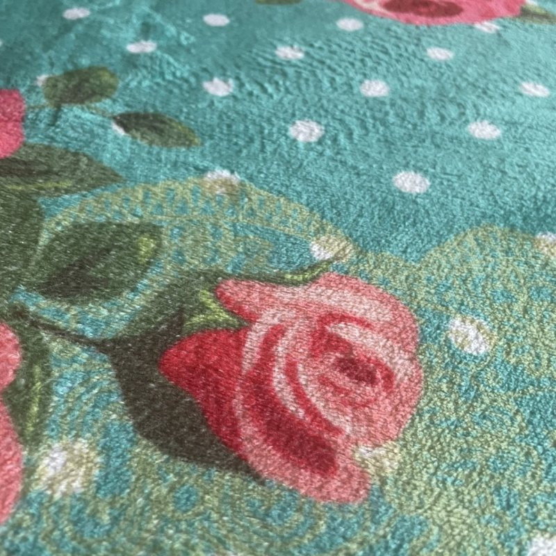 فرش پارچه‌ای مدل فرش پارچه ای مدل گل کد 9807005