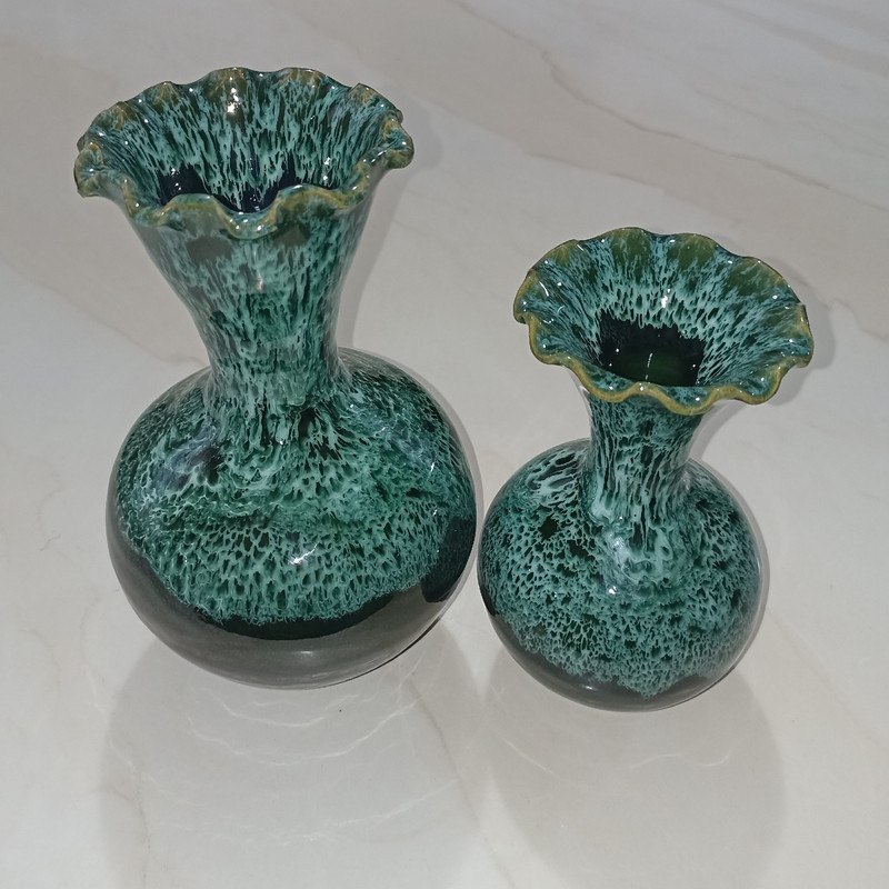 گلدان دکوری مدل شره ای رومیزی مجموعه 2 عددی