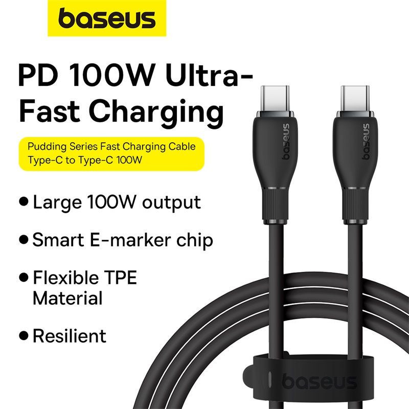 کابل USB-C باسئوس مدل Pudding Series طول 1.2 متر